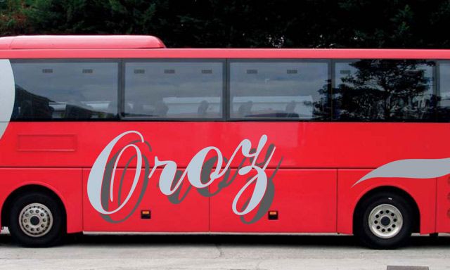 Autocares Oroz autobús rojo 4