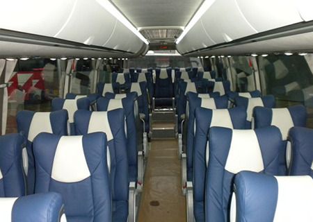 Autocares Oroz interior de un autobús 